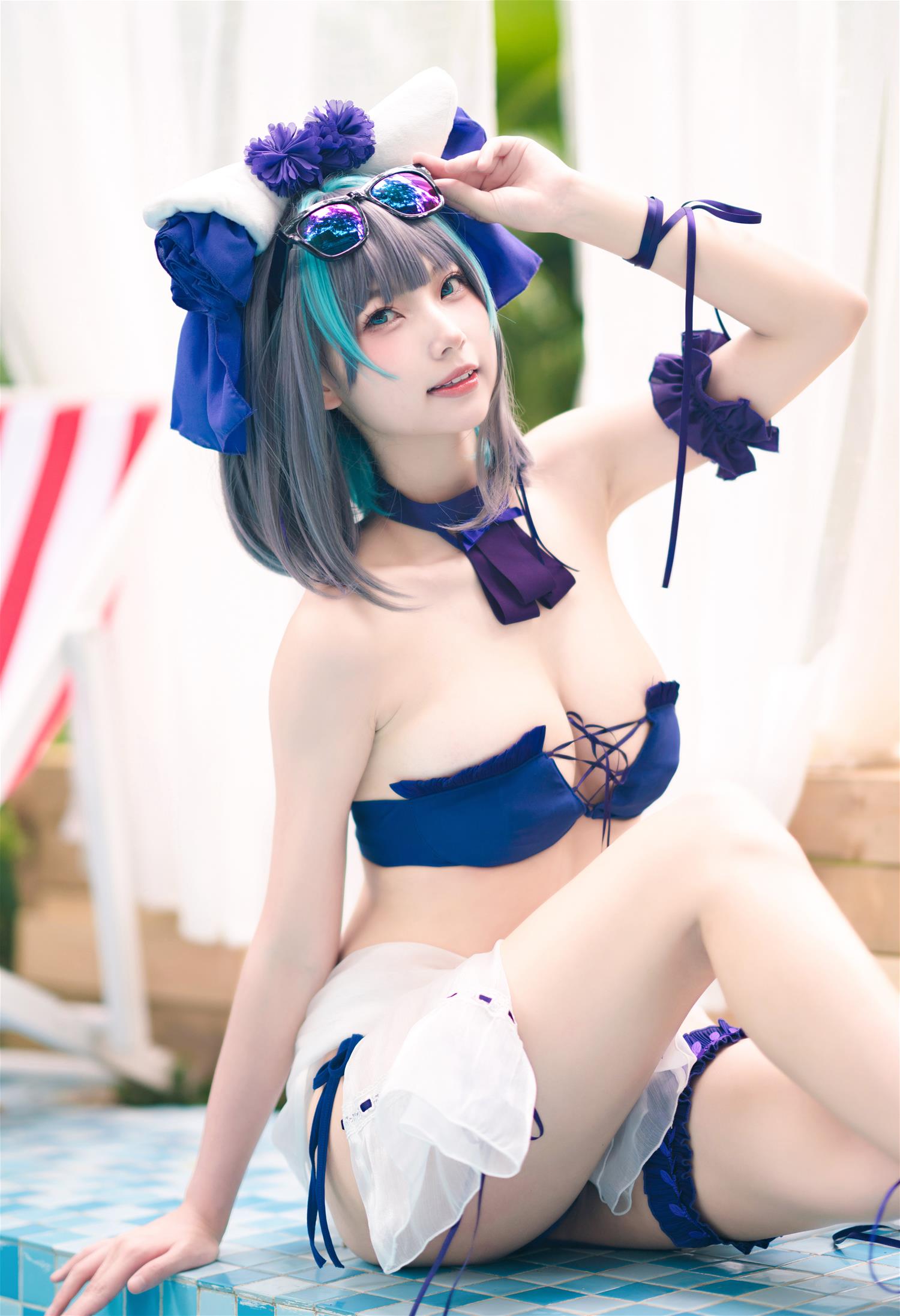 橙喵 柴郡COS 着水 [16P-210MB]