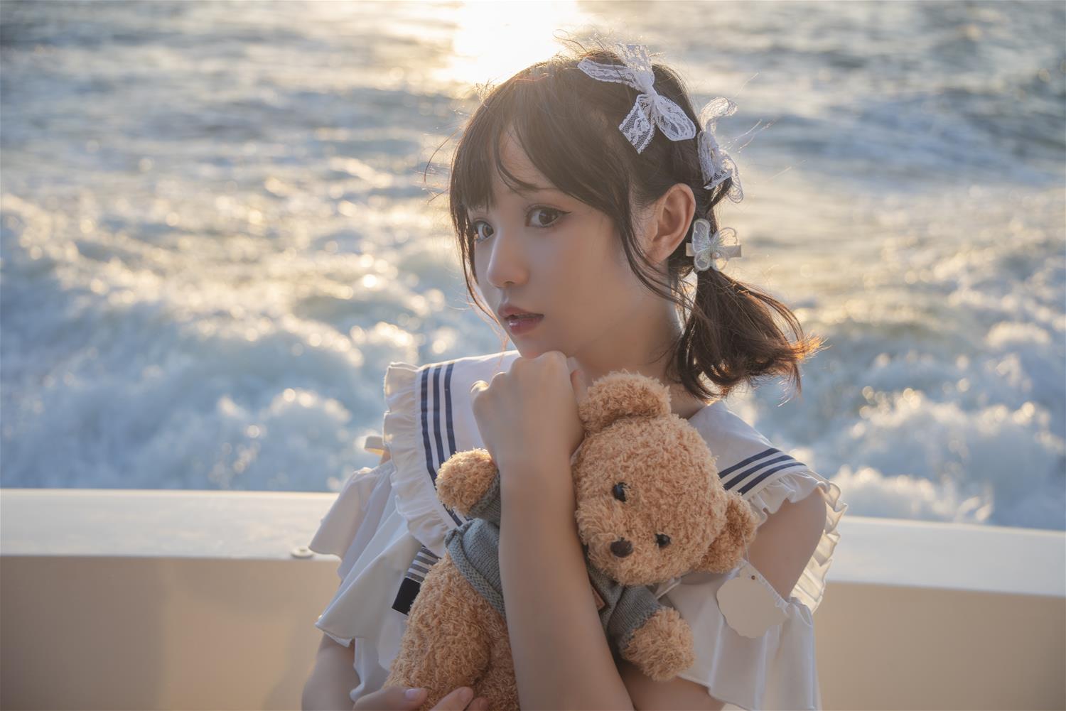 花柒Hana 三亚熊之海军风泳装 [12P-152MB]