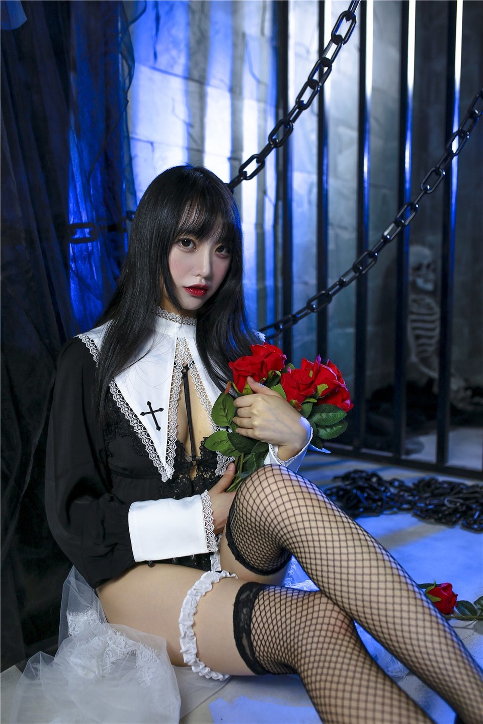 少女写真@黑修女与白丝JK [38P]