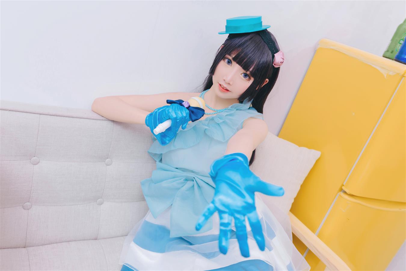 Coser面饼仙儿 黑猫打歌服 [12P-128MB]