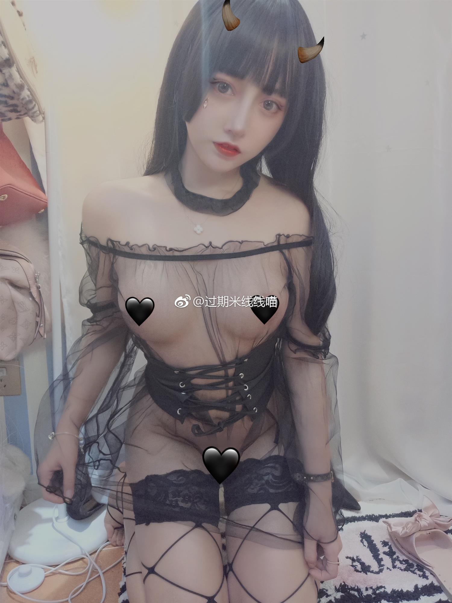 过期米线线喵 黑纱 [36P-53MB]